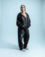 Load image into Gallery viewer, Black Washed Rhinestone Pants